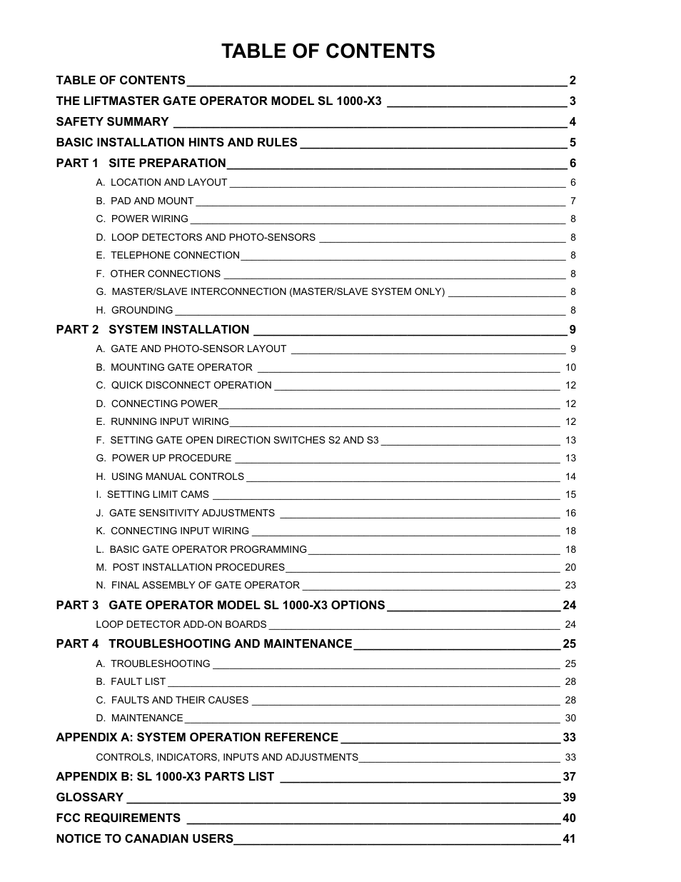 Chamberlain SL 1000-X3 User Manual | Page 2 / 44