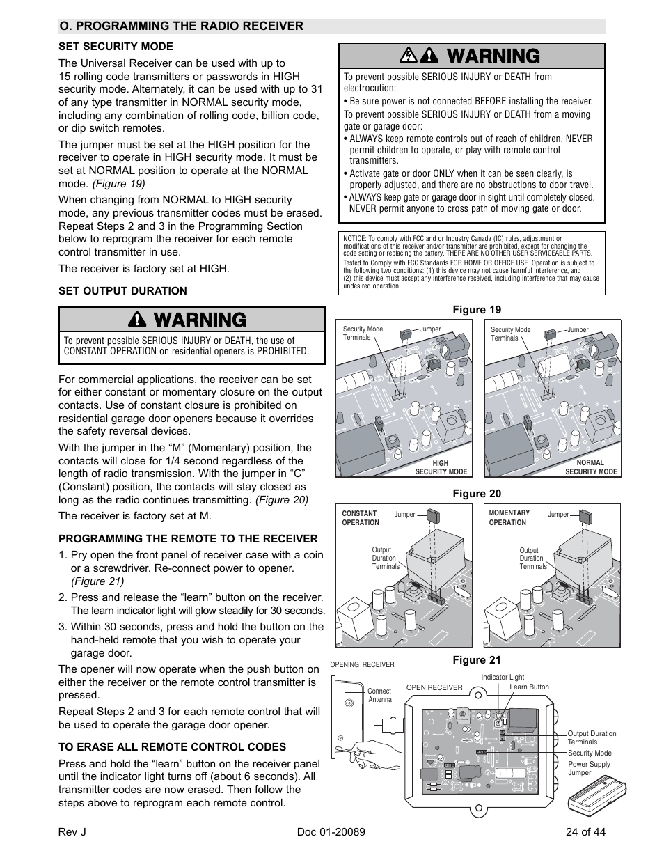 Chamberlain SL 1000-X3 User Manual | Page 24 / 44