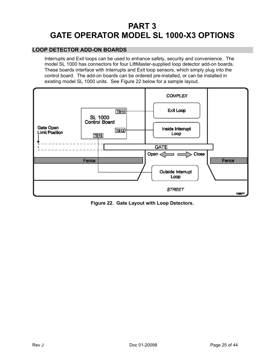 Part 3 gate operator model sl 1000-x3 options | Chamberlain SL 1000-X3 User Manual | Page 25 / 44