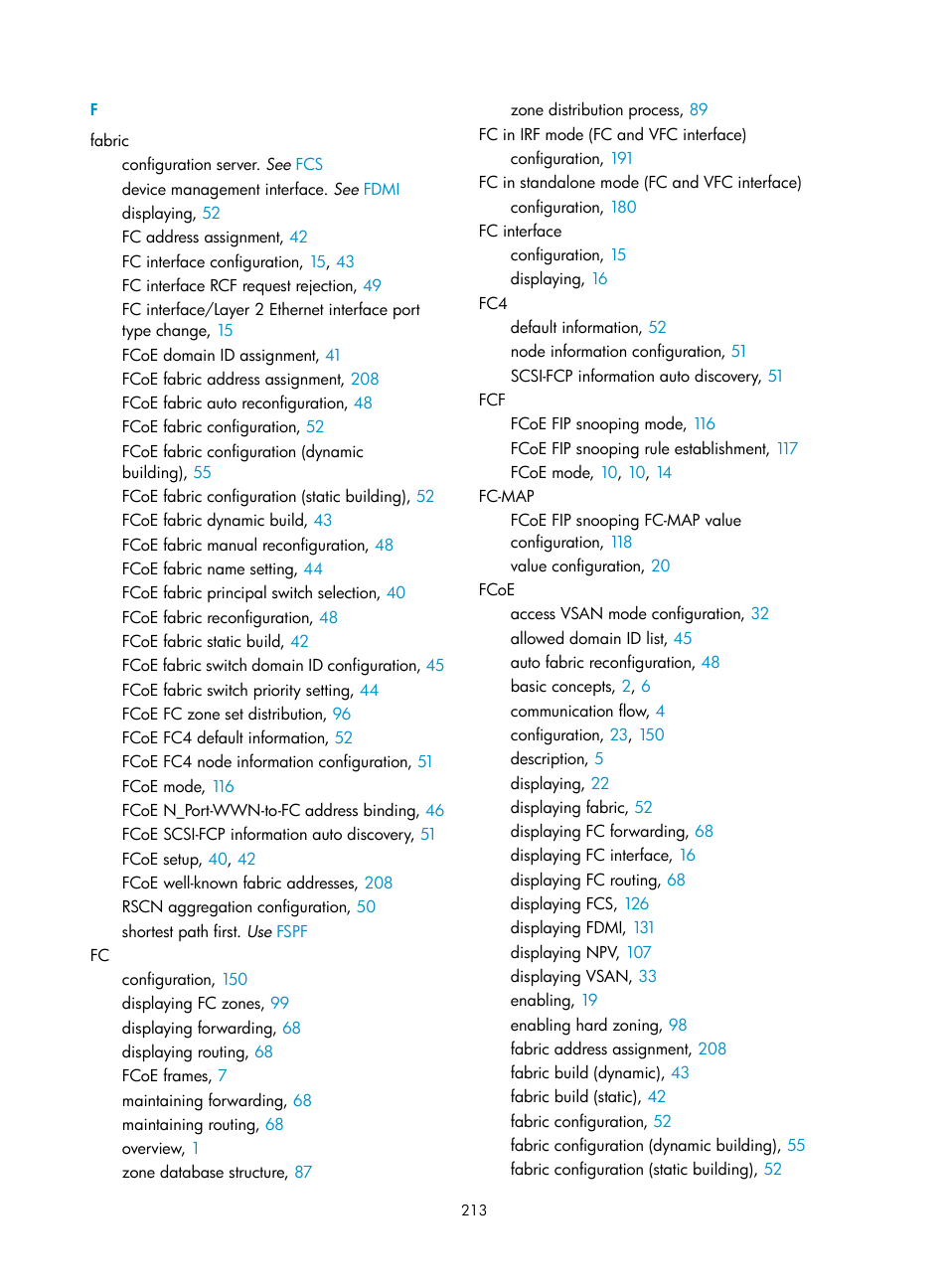 Fcoe | H3C Technologies H3C S5830V2 Series Switches User Manual | Page 224 / 235