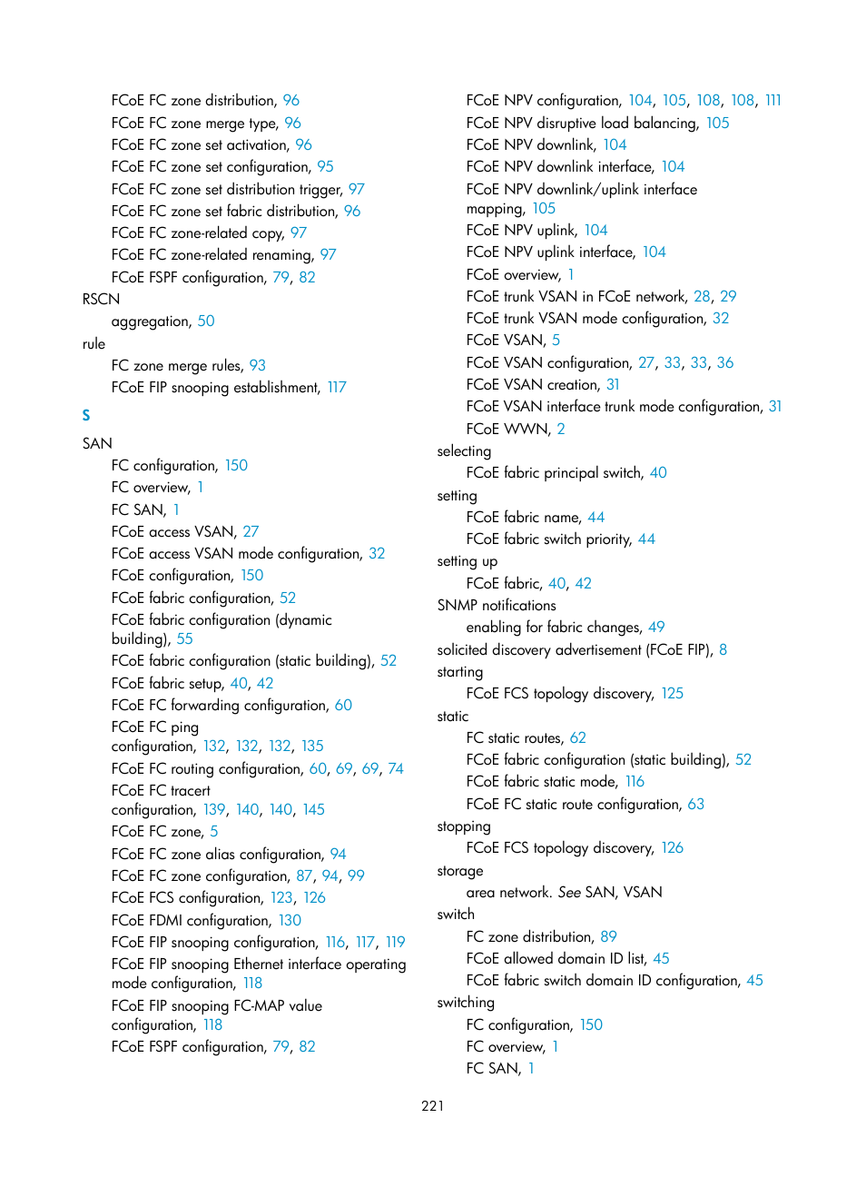 Rscn | H3C Technologies H3C S5830V2 Series Switches User Manual | Page 232 / 235