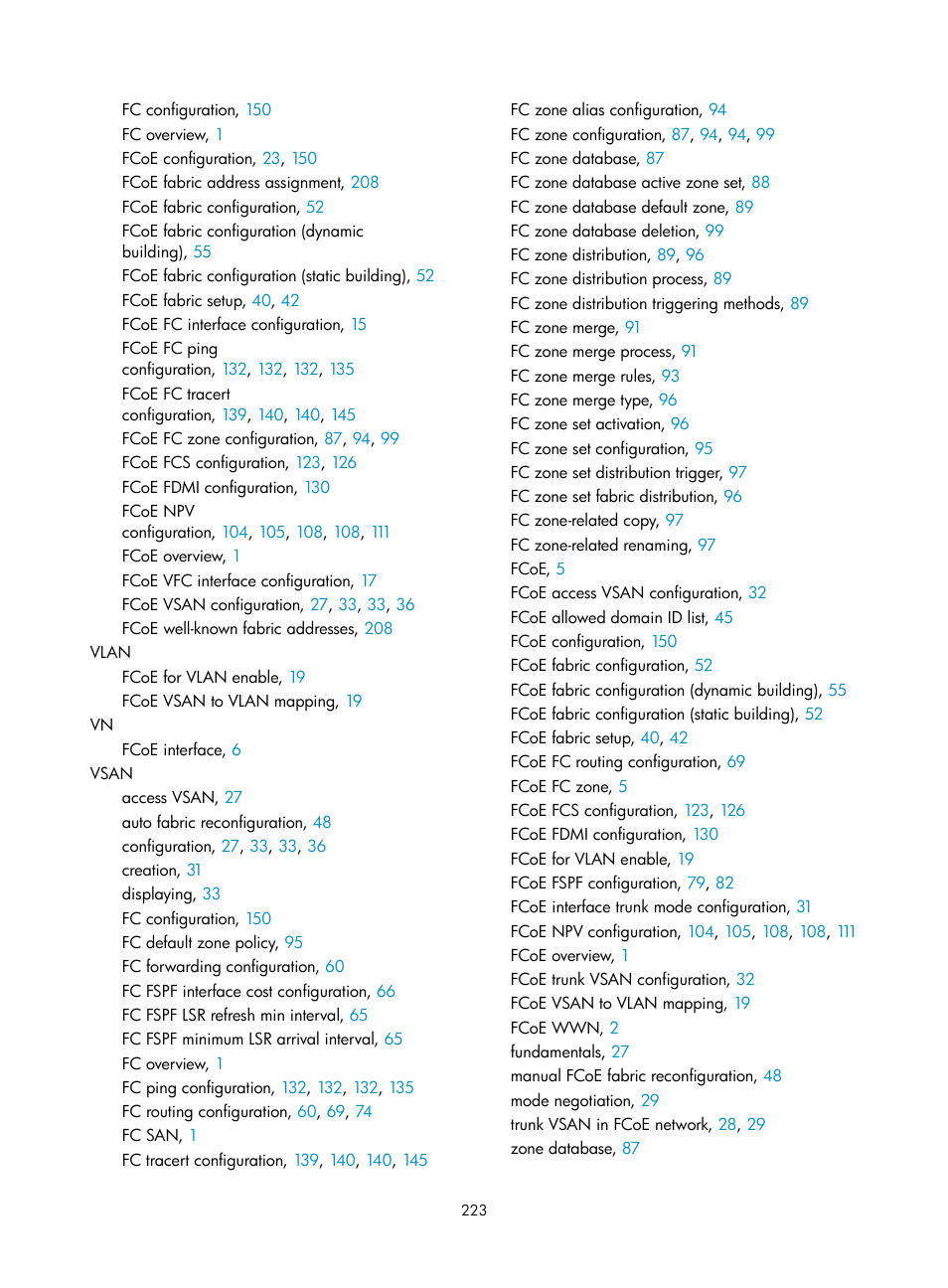 Vsan | H3C Technologies H3C S5830V2 Series Switches User Manual | Page 234 / 235