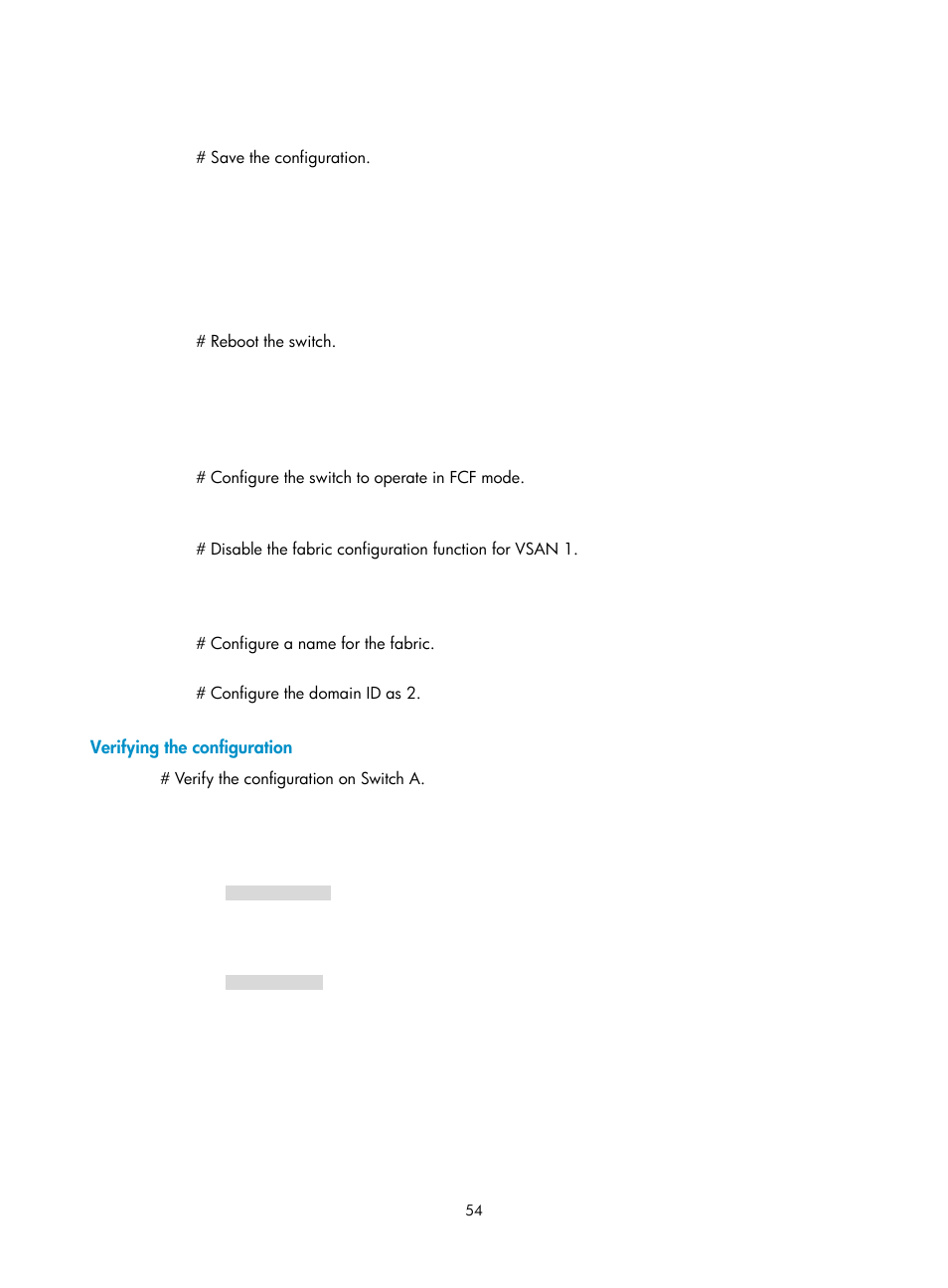 Verifying the configuration | H3C Technologies H3C S5830V2 Series Switches User Manual | Page 65 / 235