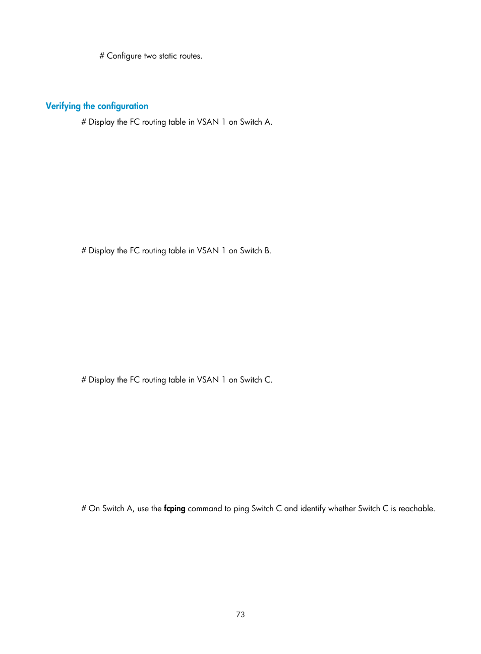 Verifying the configuration | H3C Technologies H3C S5830V2 Series Switches User Manual | Page 84 / 235