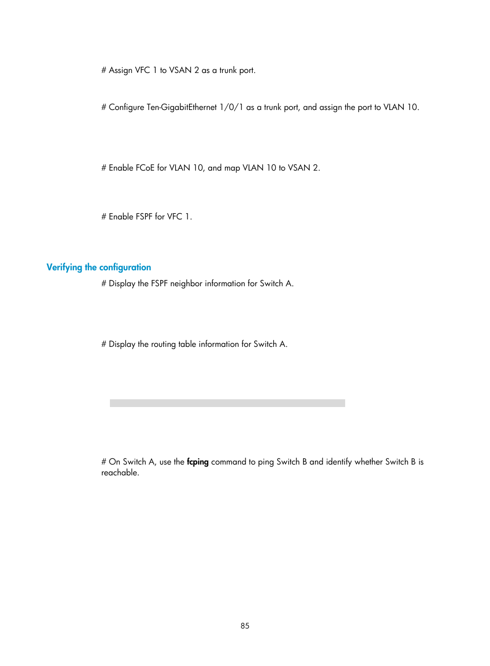 Verifying the configuration | H3C Technologies H3C S5830V2 Series Switches User Manual | Page 96 / 235