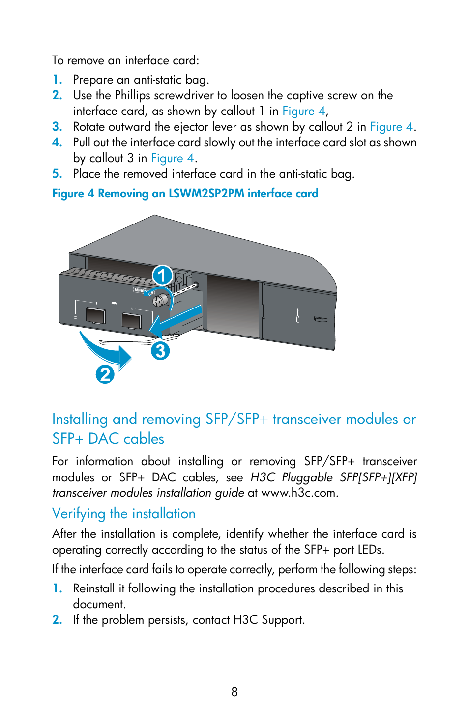 Verifying the installation | H3C Technologies H3C S5560 Series Switches User Manual | Page 8 / 9