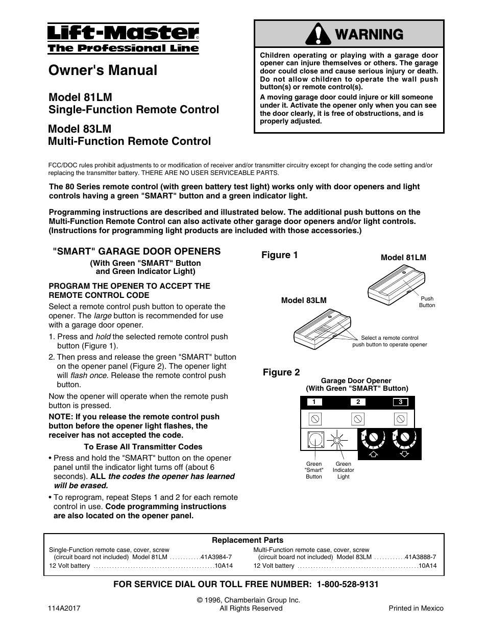 Chamberlain 81LM User Manual | 2 pages