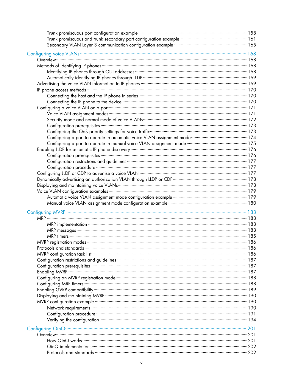 H3C Technologies H3C S5560 Series Switches User Manual | Page 12 / 321