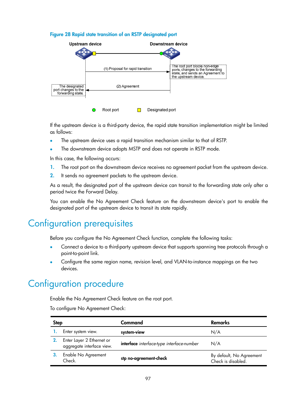 Configuration prerequisites, Configuration procedure | H3C Technologies H3C S5560 Series Switches User Manual | Page 131 / 321