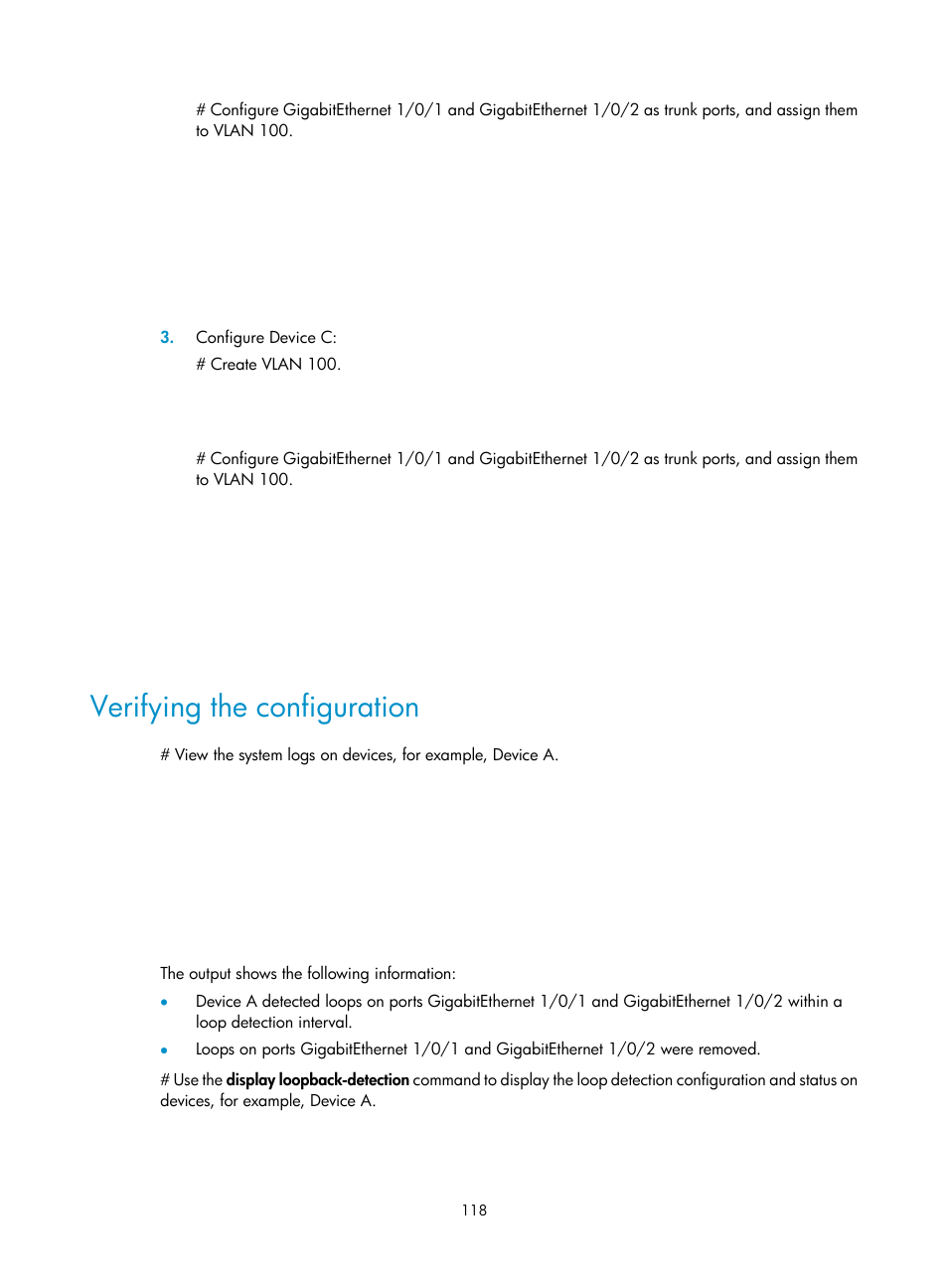 Verifying the configuration | H3C Technologies H3C S5560 Series Switches User Manual | Page 152 / 321