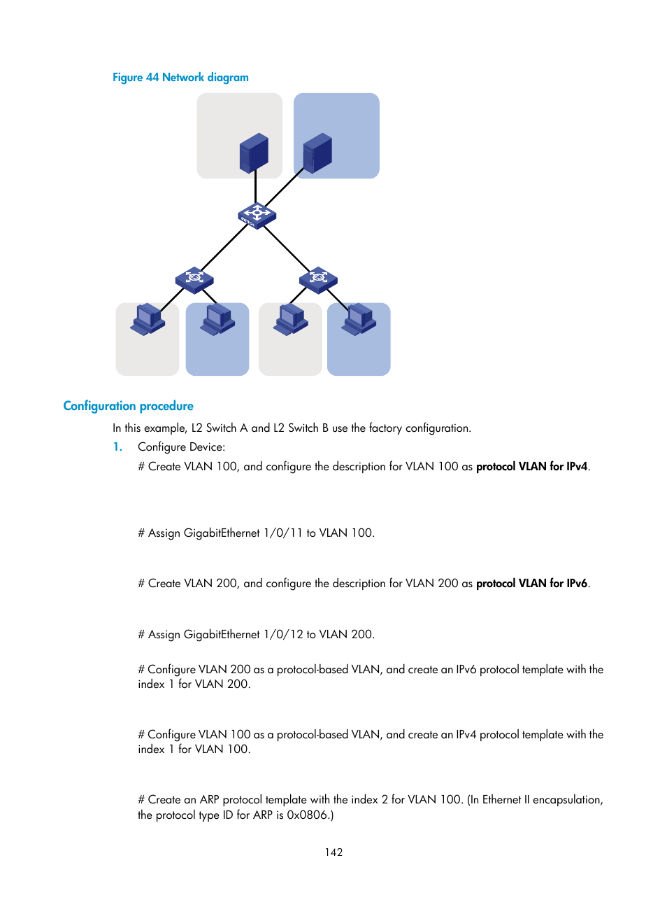 Configuration procedure | H3C Technologies H3C S5560 Series Switches User Manual | Page 176 / 321