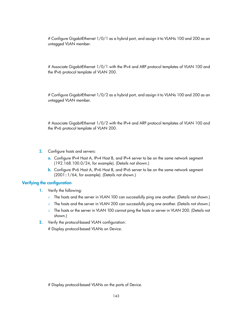 Verifying the configuration | H3C Technologies H3C S5560 Series Switches User Manual | Page 177 / 321