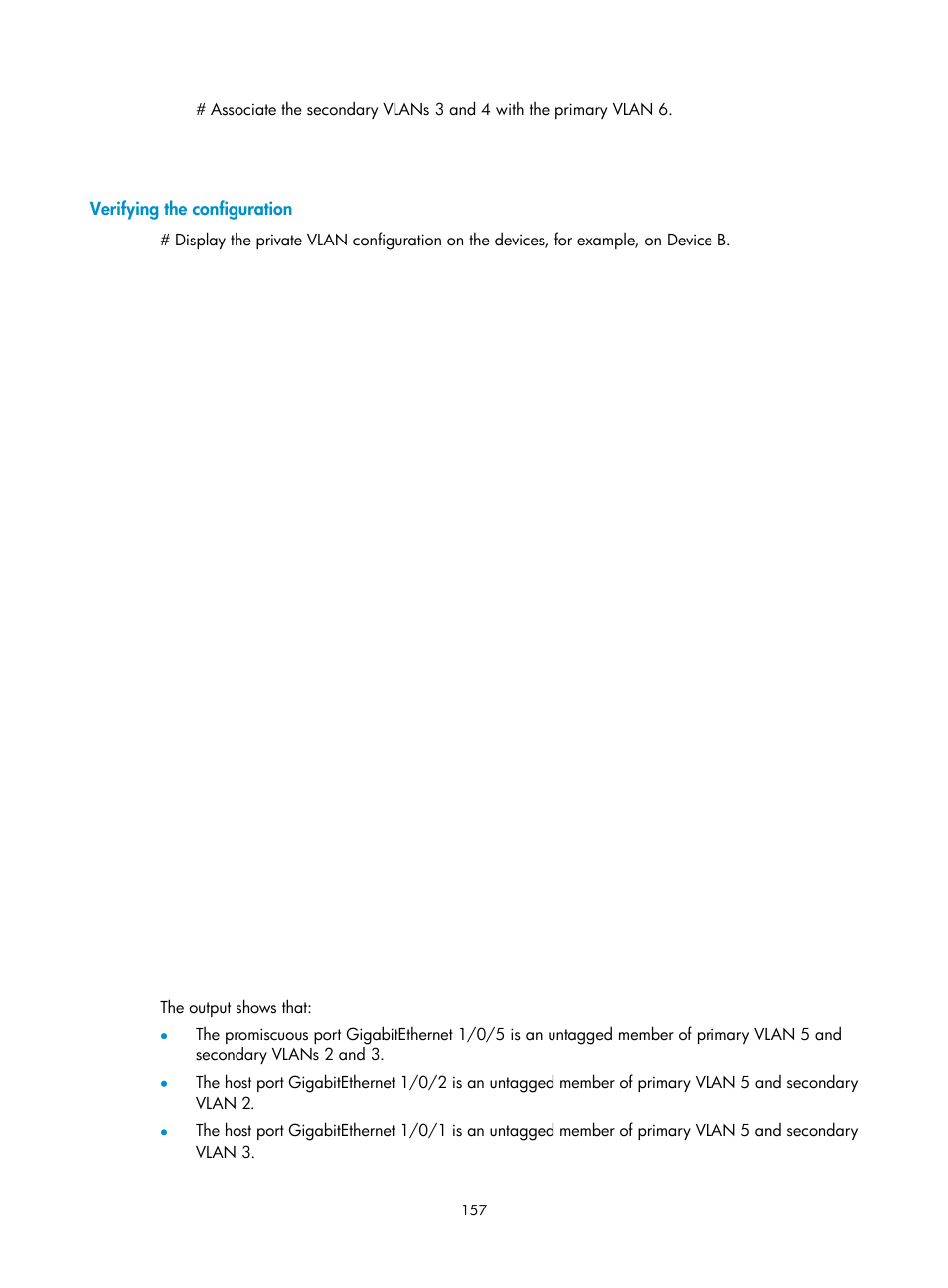 Verifying the configuration | H3C Technologies H3C S5560 Series Switches User Manual | Page 191 / 321