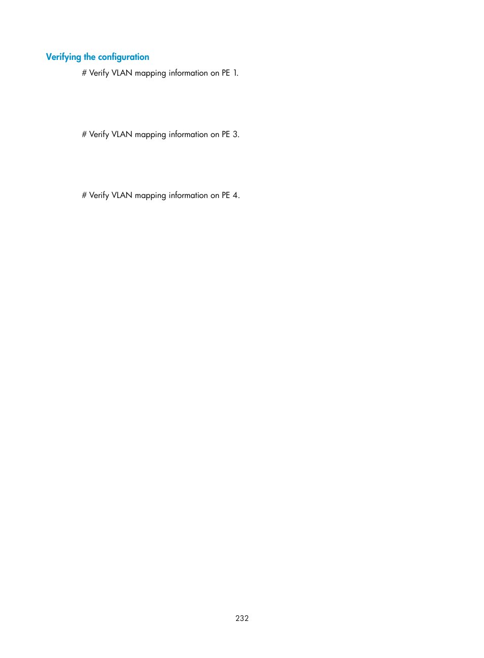 Verifying the configuration | H3C Technologies H3C S5560 Series Switches User Manual | Page 266 / 321