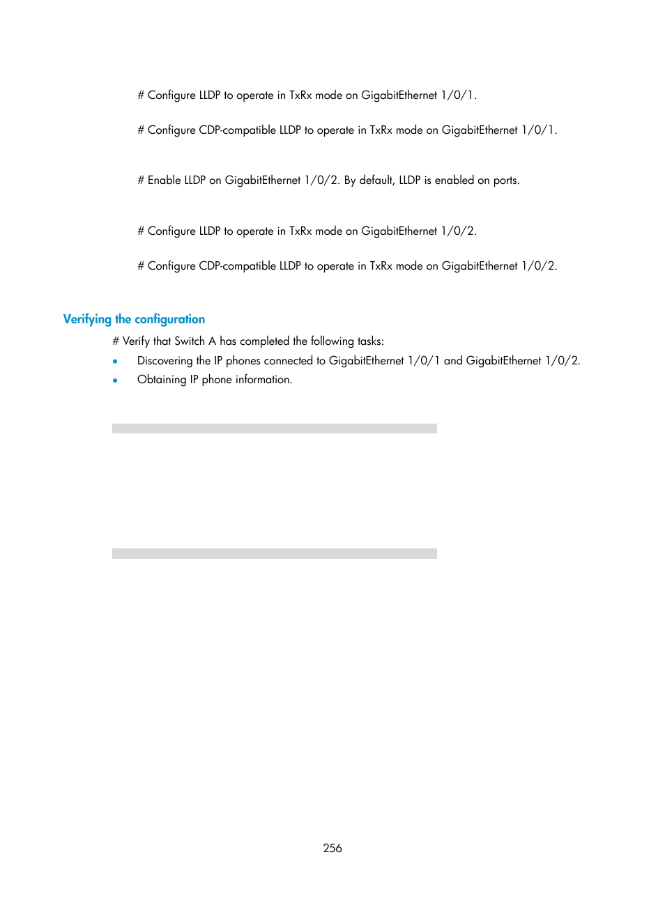 Verifying the configuration | H3C Technologies H3C S5560 Series Switches User Manual | Page 290 / 321