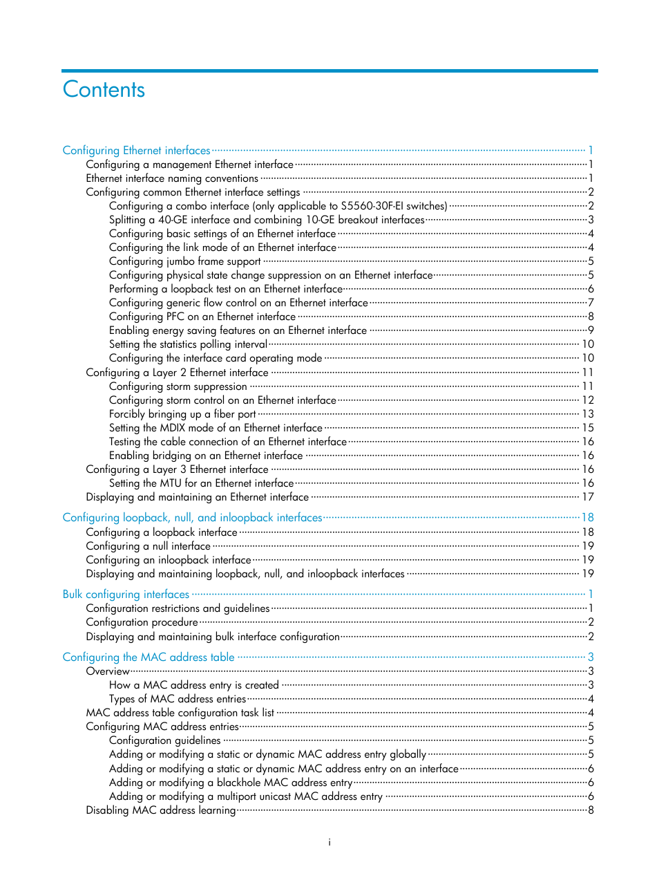 H3C Technologies H3C S5560 Series Switches User Manual | Page 7 / 321