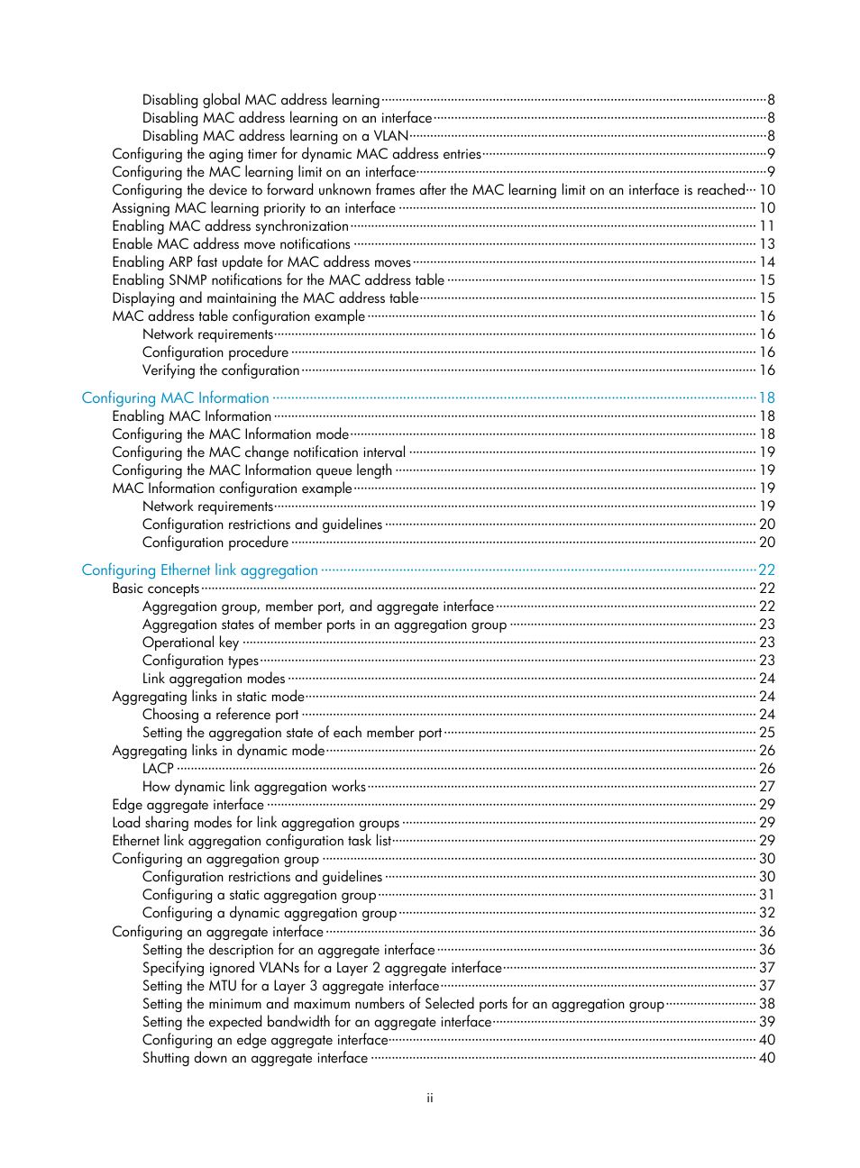 H3C Technologies H3C S5560 Series Switches User Manual | Page 8 / 321