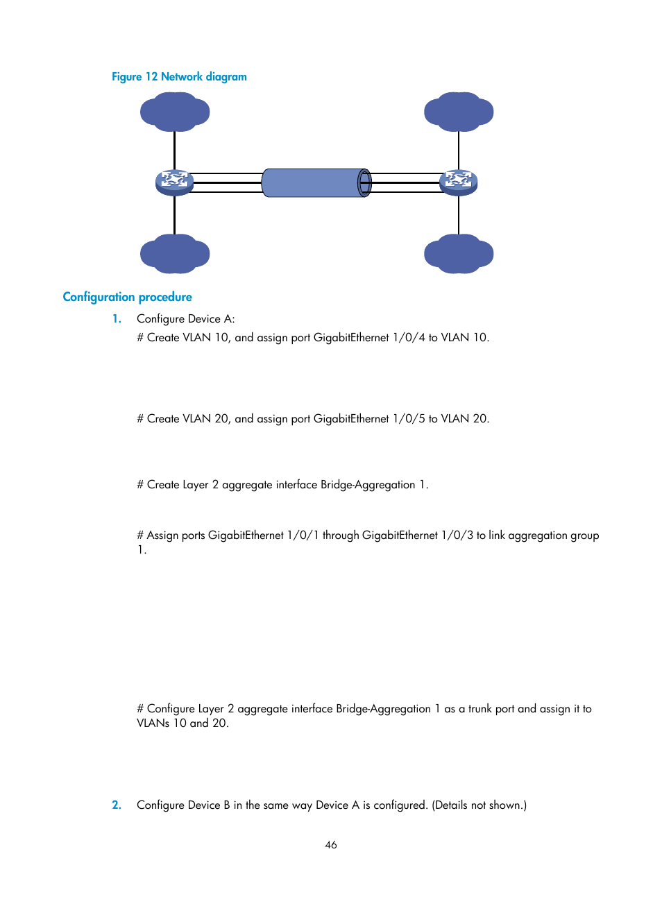 Configuration procedure | H3C Technologies H3C S5560 Series Switches User Manual | Page 80 / 321