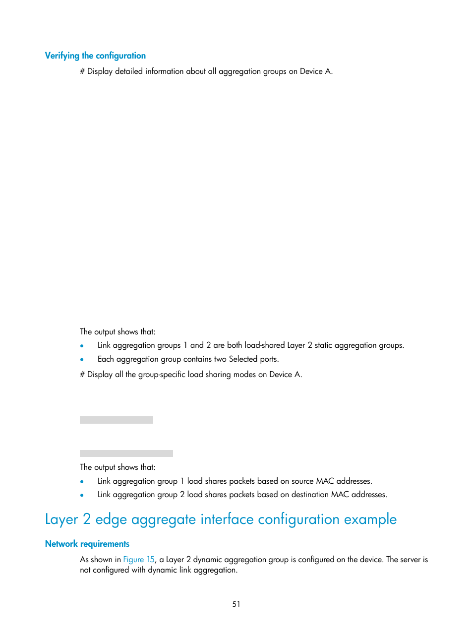 Verifying the configuration, Network requirements | H3C Technologies H3C S5560 Series Switches User Manual | Page 85 / 321