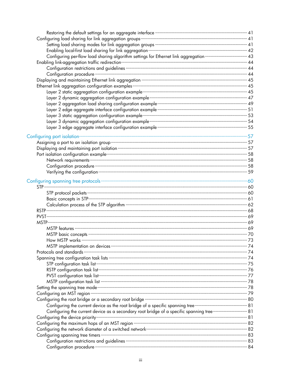 H3C Technologies H3C S5560 Series Switches User Manual | Page 9 / 321