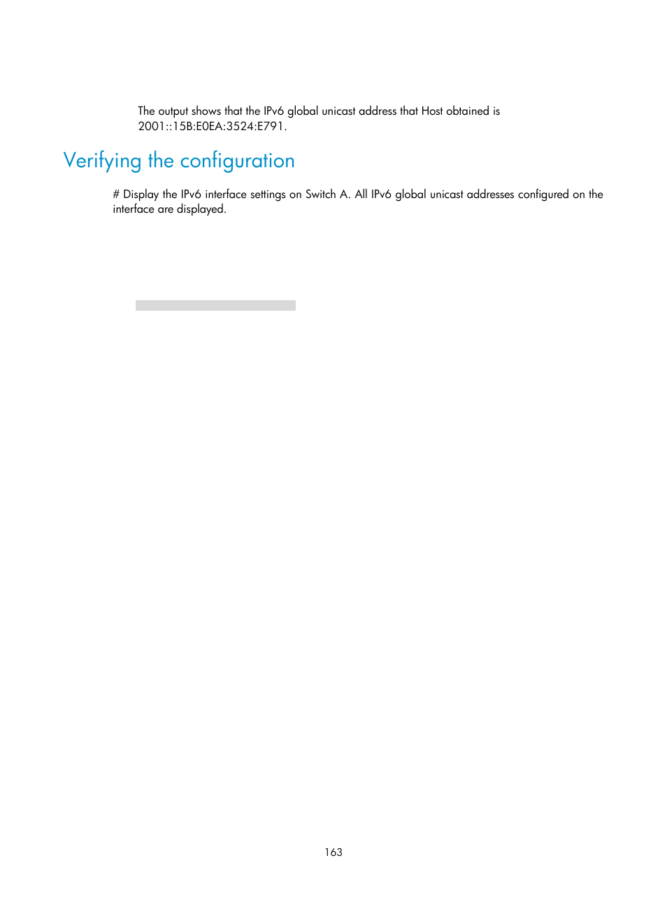 Verifying the configuration | H3C Technologies H3C S5560 Series Switches User Manual | Page 178 / 291