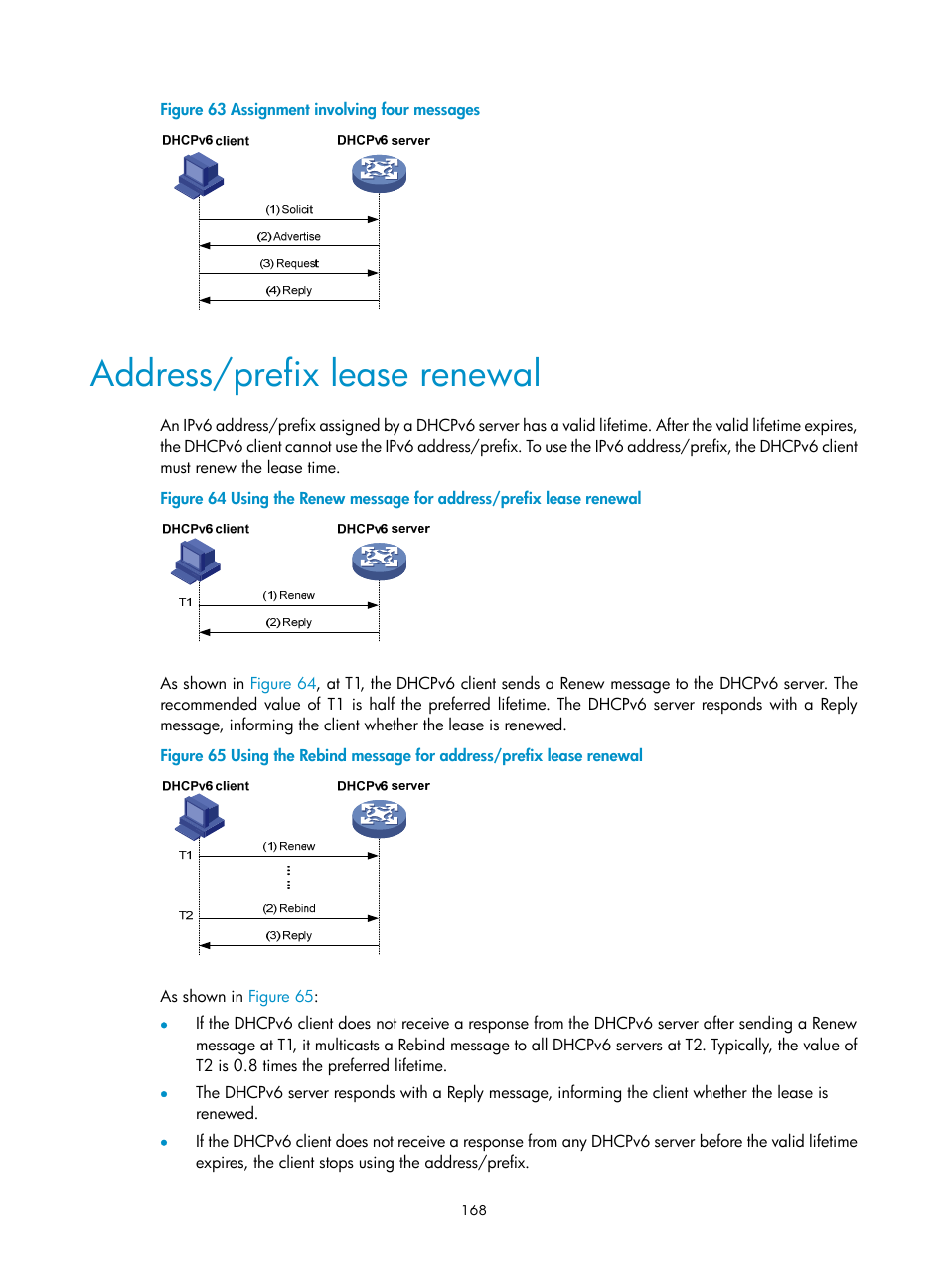 Address/prefix lease renewal, N in, Figure 63 | H3C Technologies H3C S5560 Series Switches User Manual | Page 183 / 291