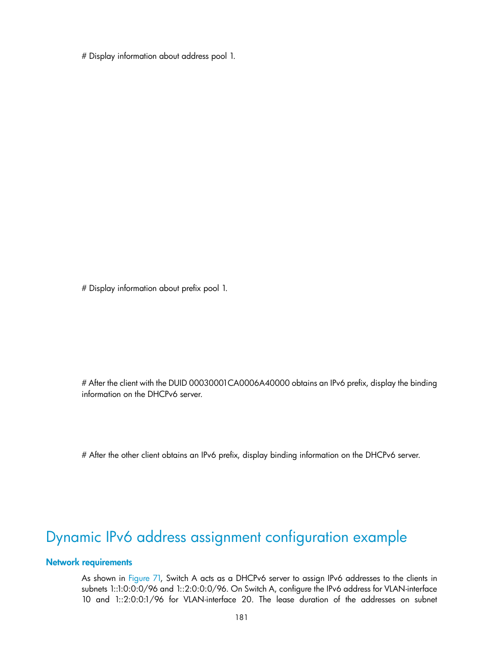 Network requirements | H3C Technologies H3C S5560 Series Switches User Manual | Page 196 / 291