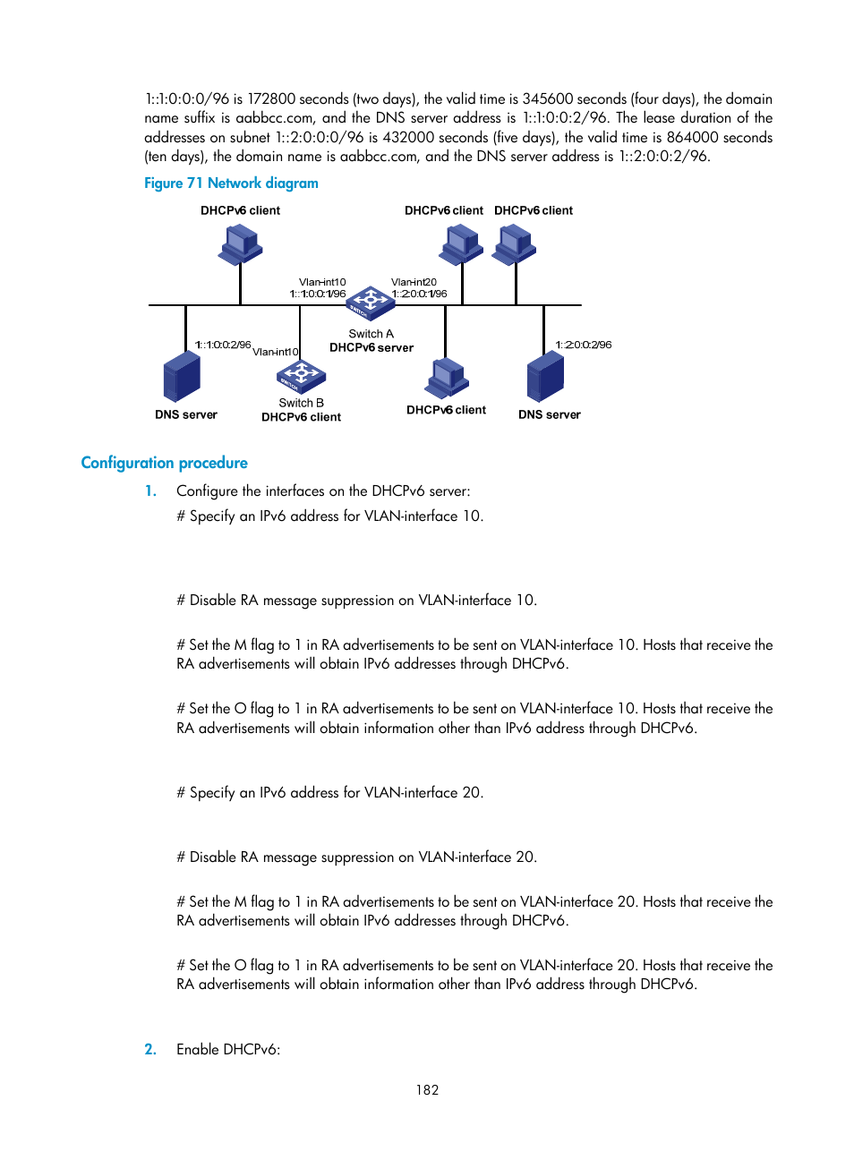 Configuration procedure | H3C Technologies H3C S5560 Series Switches User Manual | Page 197 / 291