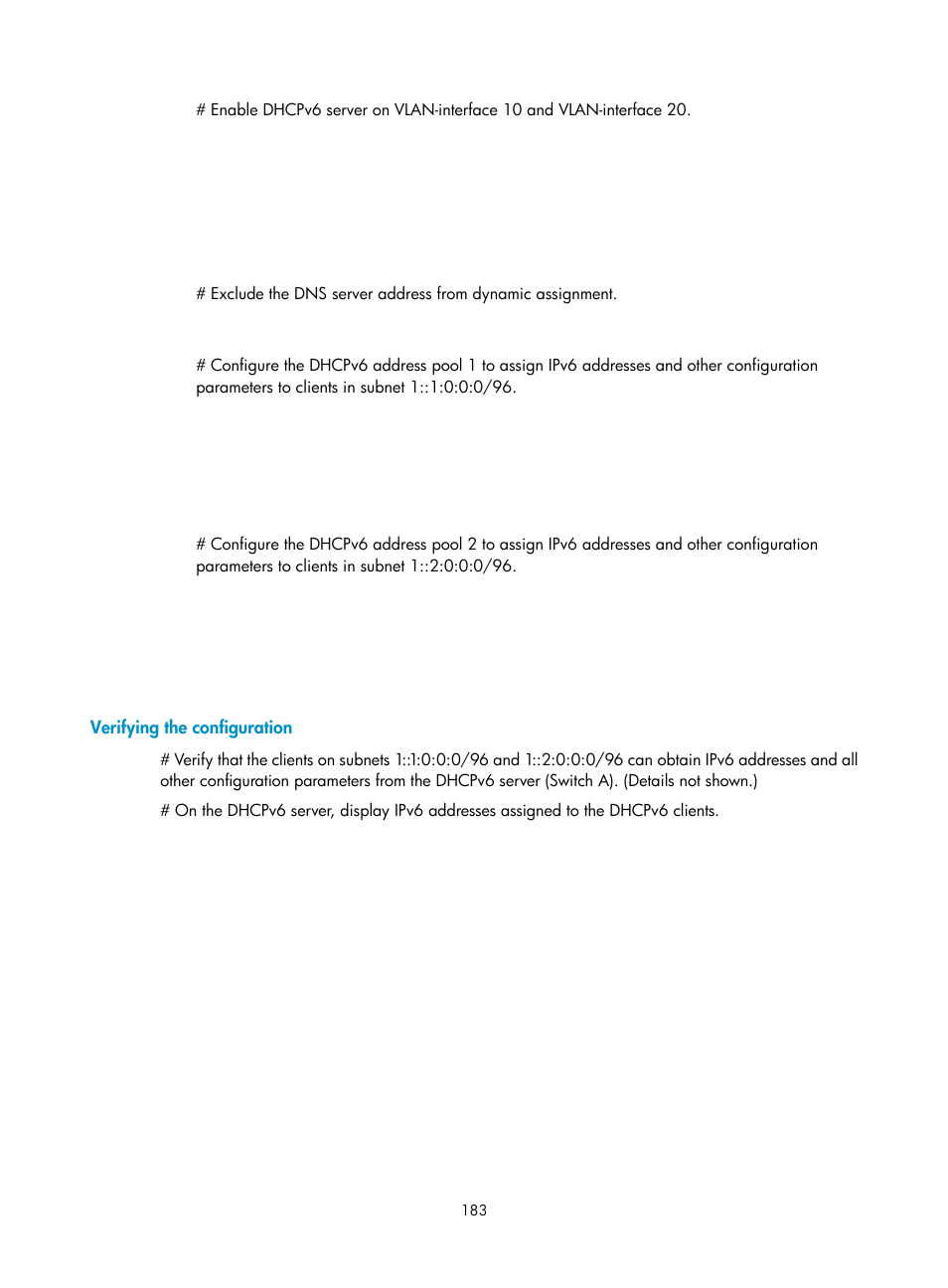 Verifying the configuration | H3C Technologies H3C S5560 Series Switches User Manual | Page 198 / 291