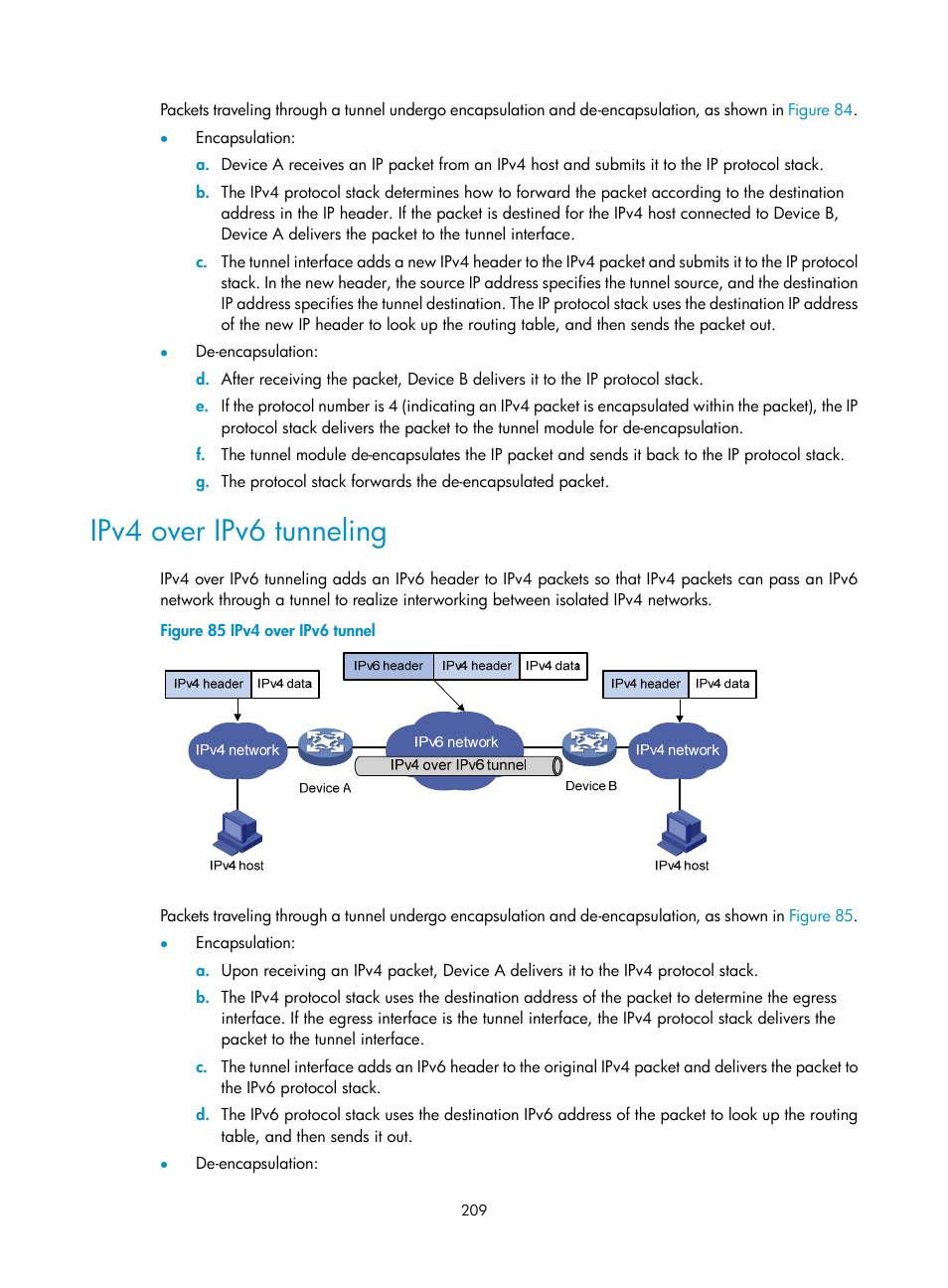 Ipv4 over ipv6 tunneling | H3C Technologies H3C S5560 Series Switches User Manual | Page 224 / 291