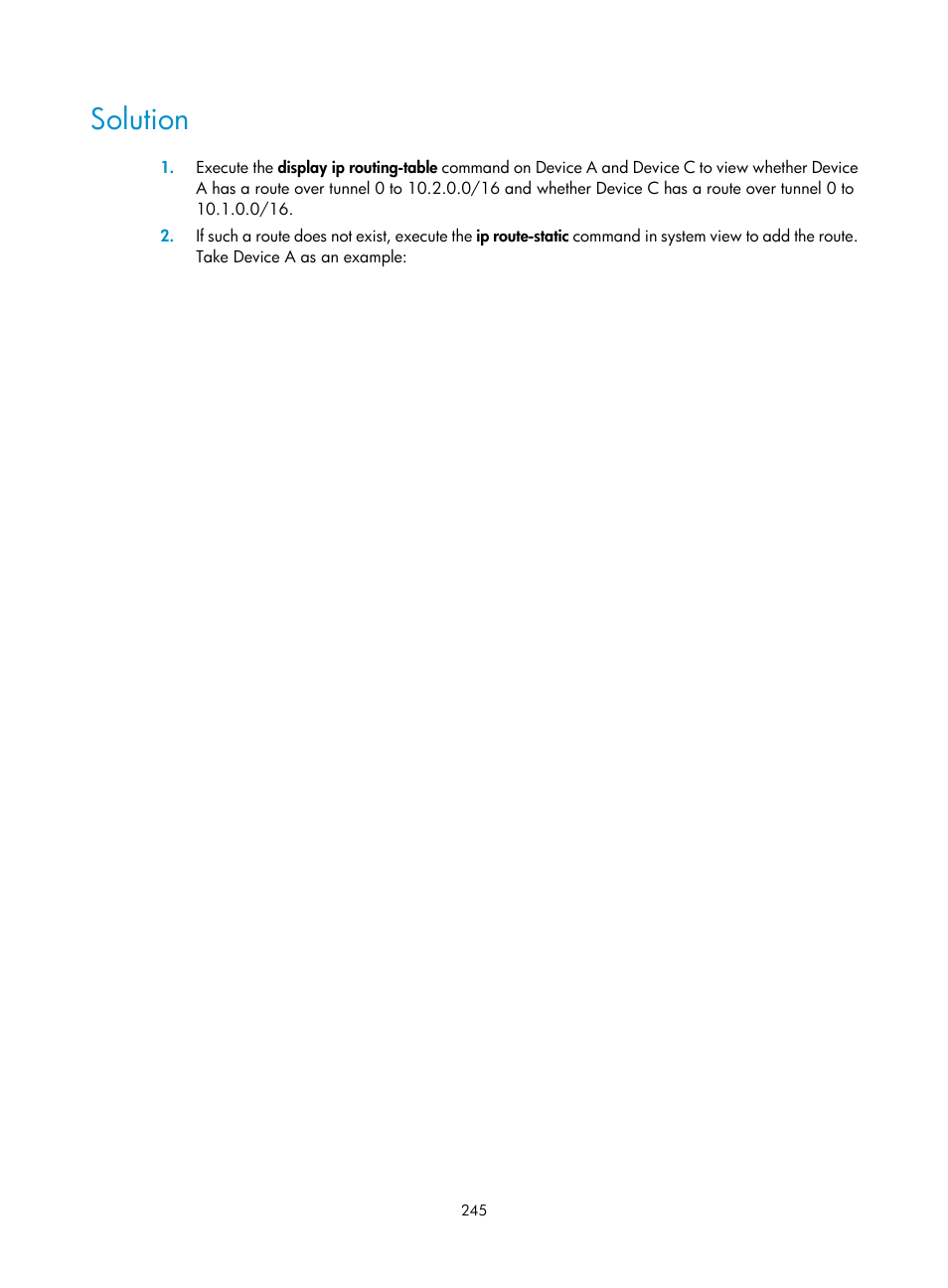 Solution | H3C Technologies H3C S5560 Series Switches User Manual | Page 260 / 291