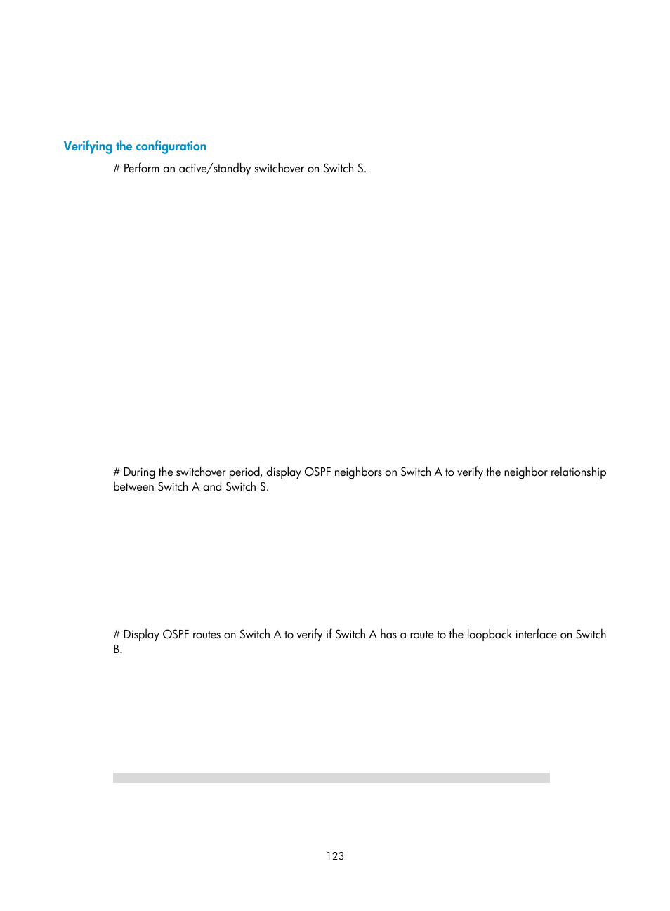 Verifying the configuration | H3C Technologies H3C S5560 Series Switches User Manual | Page 139 / 510