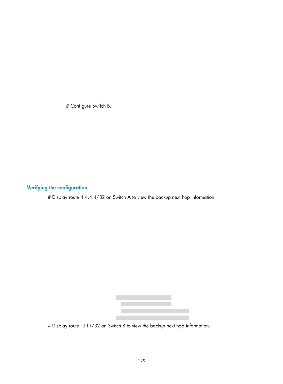 Verifying the configuration | H3C Technologies H3C S5560 Series Switches User Manual | Page 145 / 510