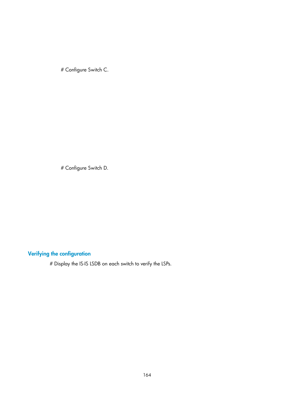 Verifying the configuration | H3C Technologies H3C S5560 Series Switches User Manual | Page 180 / 510