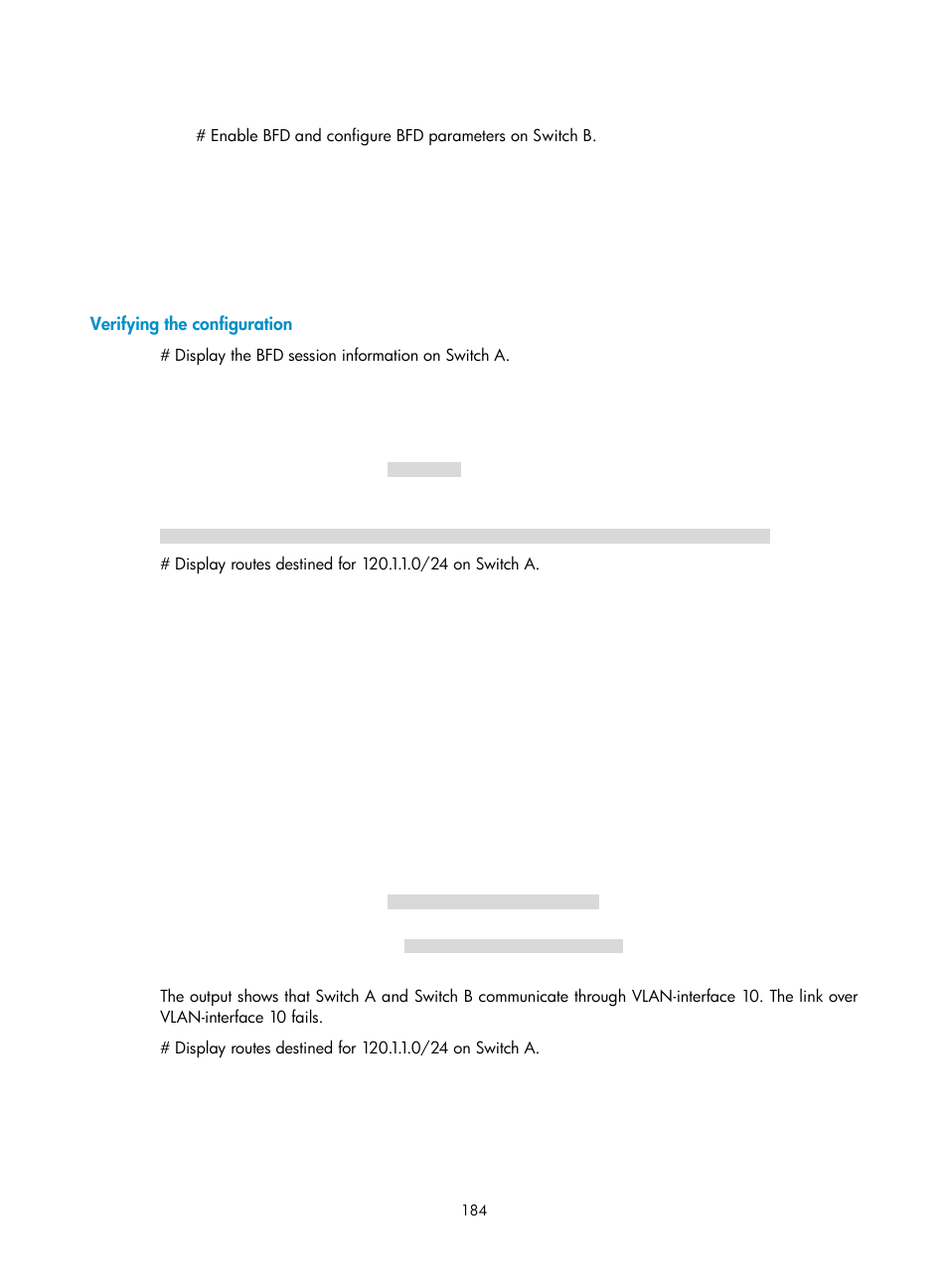 Verifying the configuration | H3C Technologies H3C S5560 Series Switches User Manual | Page 200 / 510