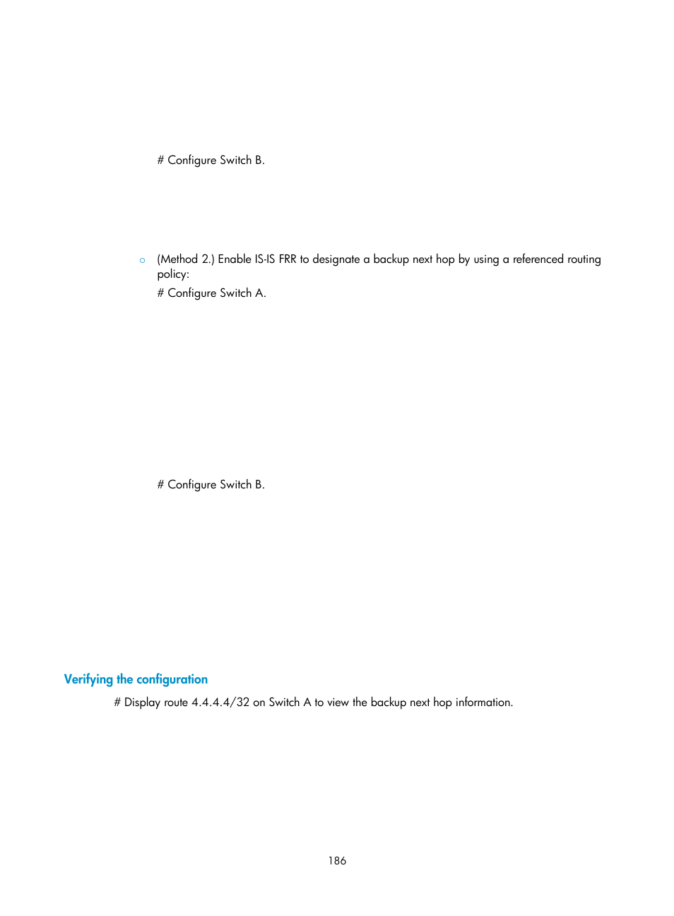 Verifying the configuration | H3C Technologies H3C S5560 Series Switches User Manual | Page 202 / 510