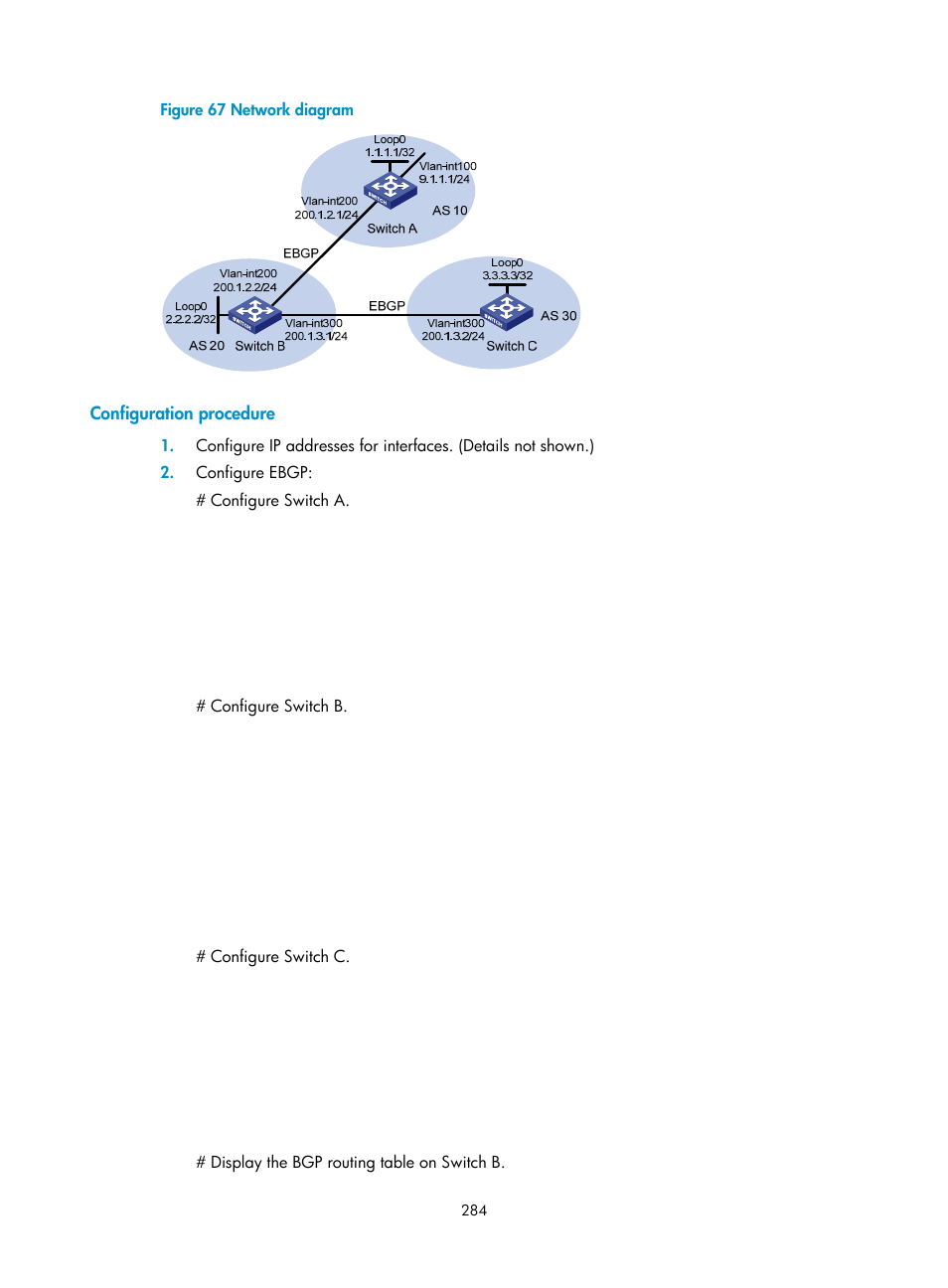 Configuration procedure | H3C Technologies H3C S5560 Series Switches User Manual | Page 300 / 510