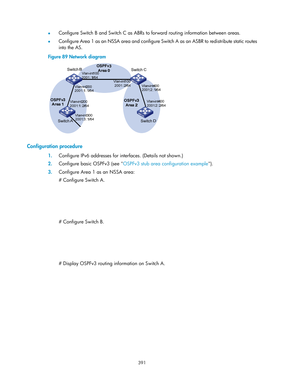 Configuration procedure | H3C Technologies H3C S5560 Series Switches User Manual | Page 407 / 510