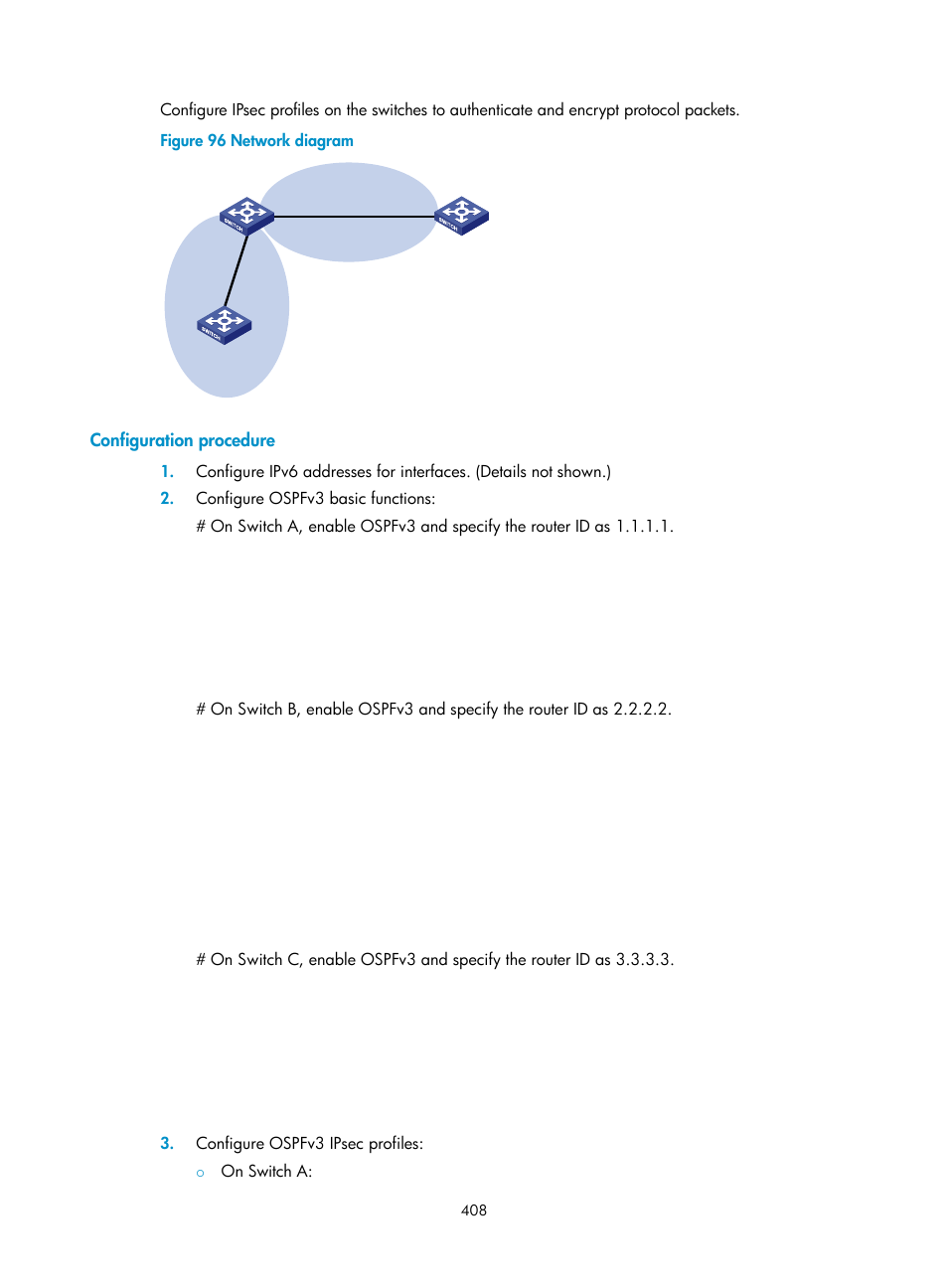 Configuration procedure | H3C Technologies H3C S5560 Series Switches User Manual | Page 424 / 510