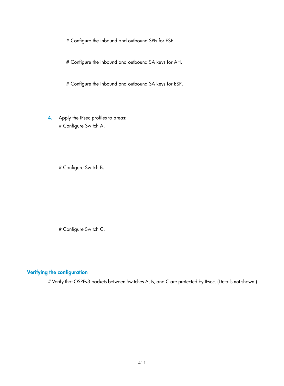 Verifying the configuration | H3C Technologies H3C S5560 Series Switches User Manual | Page 427 / 510