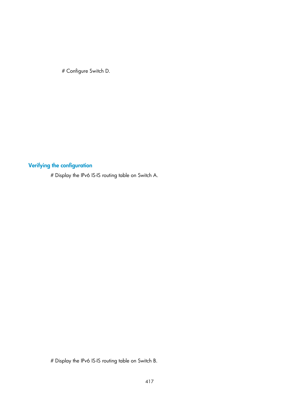 Verifying the configuration | H3C Technologies H3C S5560 Series Switches User Manual | Page 433 / 510