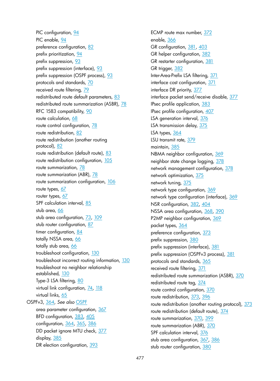 Ospfv3 | H3C Technologies H3C S5560 Series Switches User Manual | Page 493 / 510