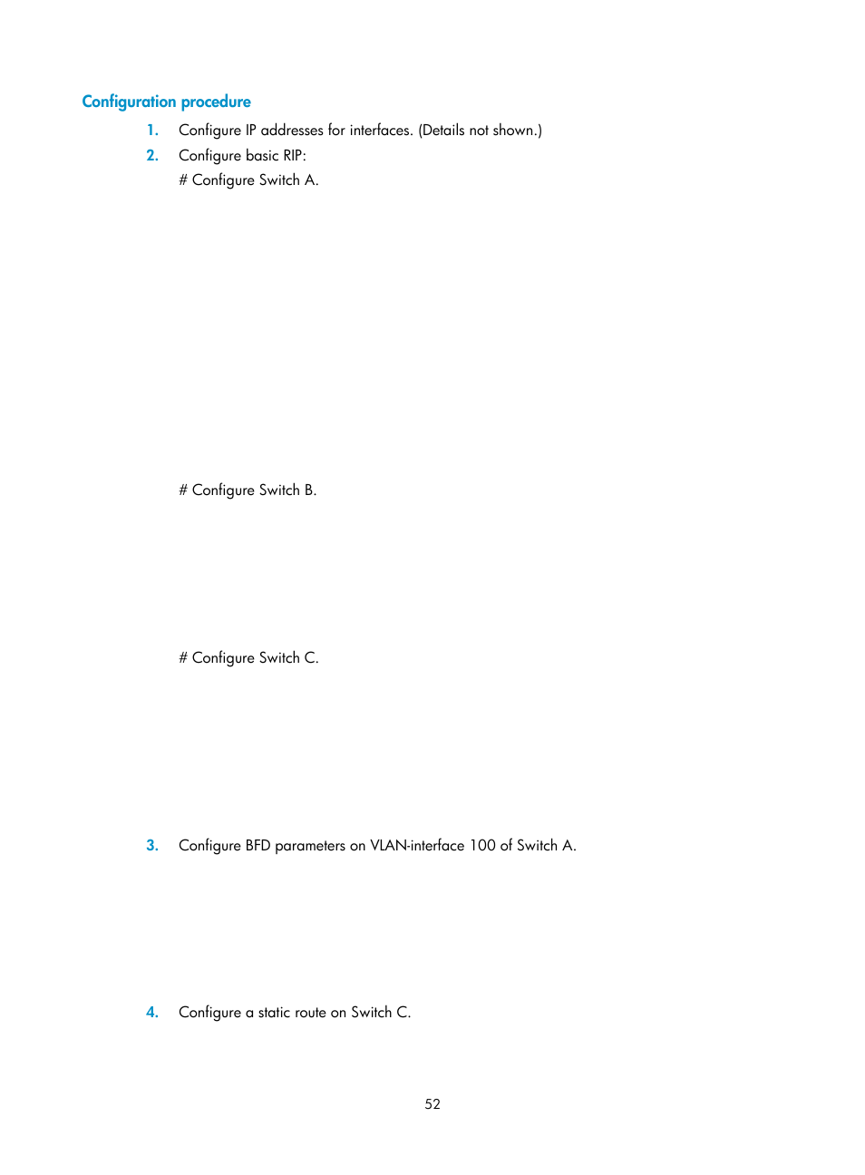 Configuration procedure | H3C Technologies H3C S5560 Series Switches User Manual | Page 68 / 510