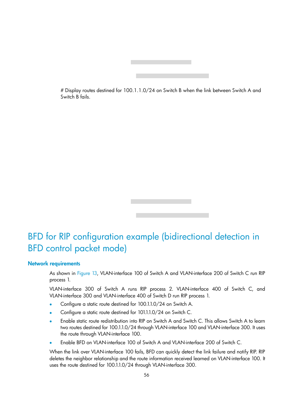 Network requirements | H3C Technologies H3C S5560 Series Switches User Manual | Page 72 / 510