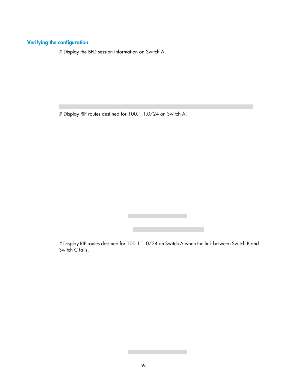 Verifying the configuration | H3C Technologies H3C S5560 Series Switches User Manual | Page 75 / 510