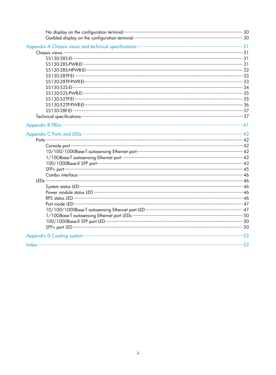 H3C Technologies H3C S5130 Series Switches User Manual | Page 7 / 65