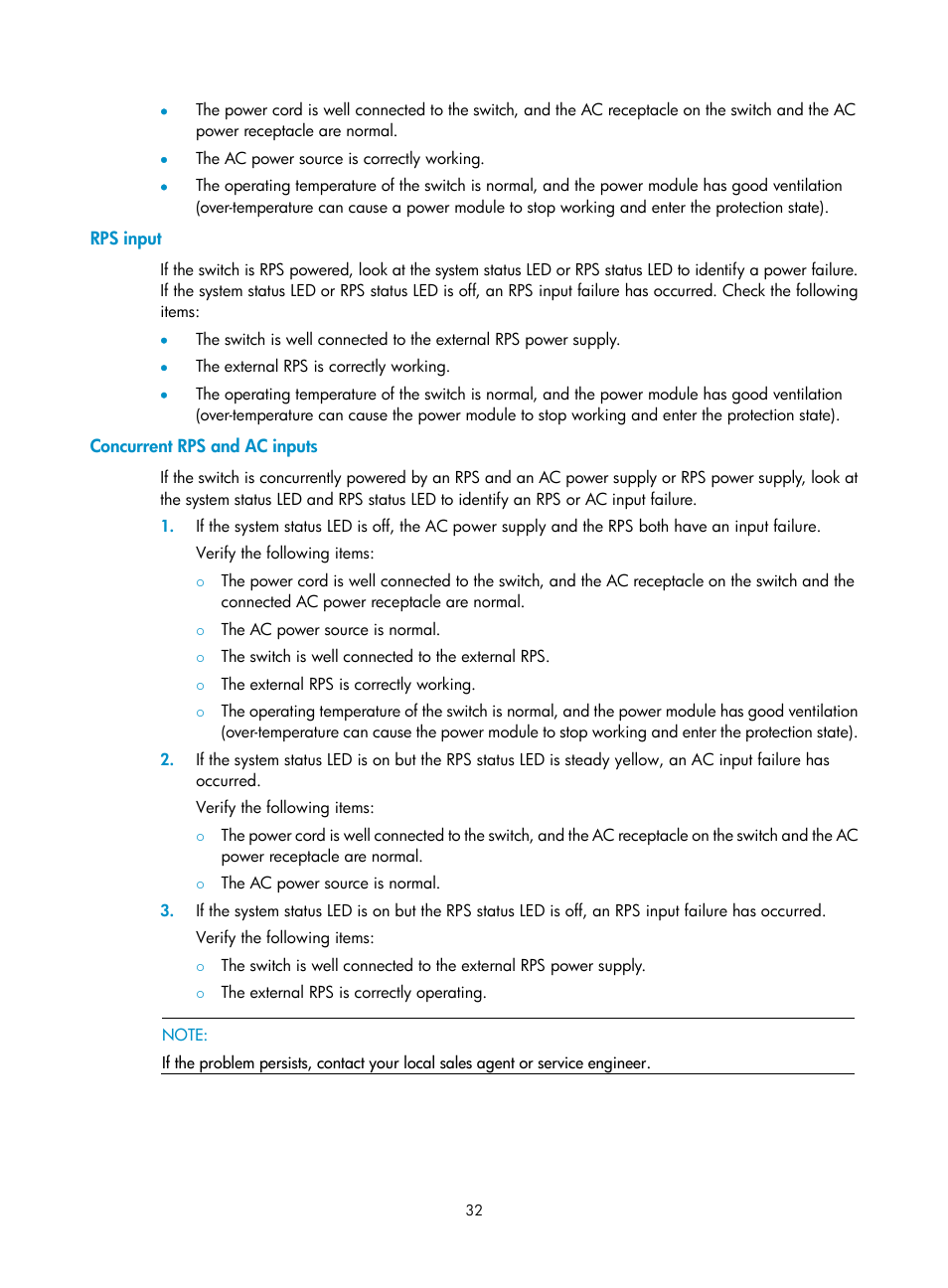 Rps input, Concurrent rps and ac inputs | H3C Technologies H3C S5120 Series Switches User Manual | Page 40 / 63