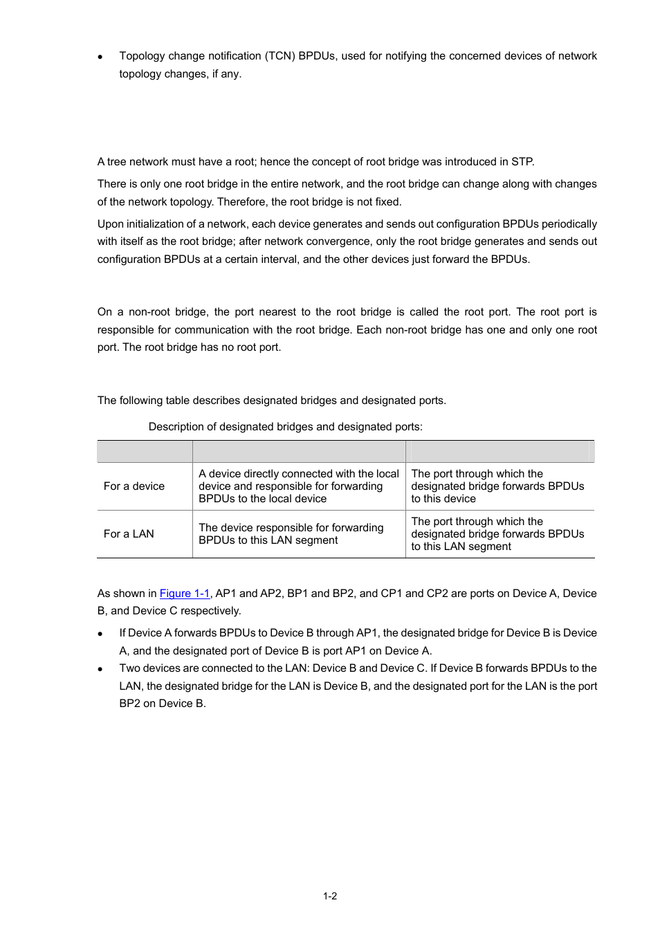 Basic concepts in stp, Root bridge, Root port | Designated bridge and designated port | H3C Technologies H3C S5120 Series Switches User Manual | Page 167 / 745