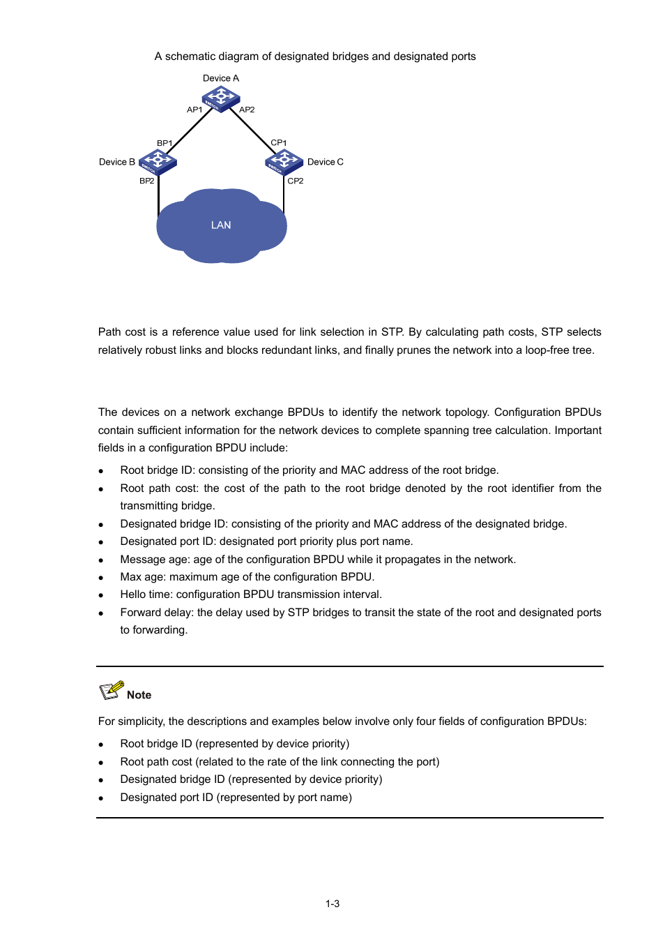 Path cost, How stp works | H3C Technologies H3C S5120 Series Switches User Manual | Page 168 / 745