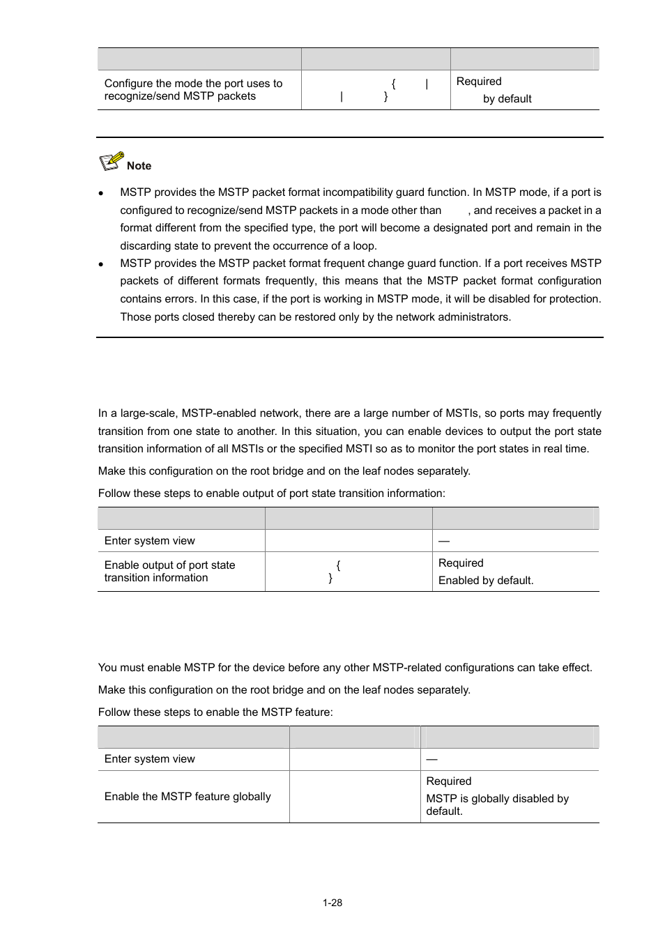 Enabling the mstp feature | H3C Technologies H3C S5120 Series Switches User Manual | Page 193 / 745